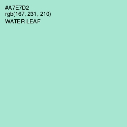 #A7E7D2 - Water Leaf Color Image